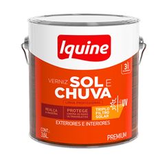 Verniz Brilhante 3,6L Sol e Chuva Incolor IQUINE/ Ref. 66100101R