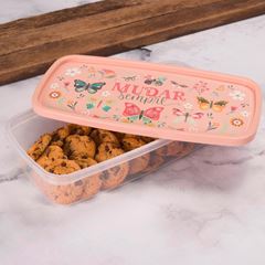 Pote Plástico 1,43l Decorado Retangular com Tampa - Ref.003843 - PLASUTIL