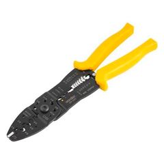 Alicate Prensa Terminais Pré-isolado para Corte e Desencapar AP055 Amarelo VONDER / REF. 3686200400