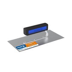 Desempenadeira Inox 12x25cm Lisa com Cabo Plástico Aberto TIGRE / REF. 62150025