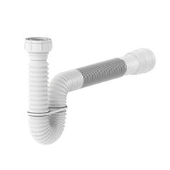 Sifão Sanfonado em Polipropileno 7/8 x 1.1/4 DN38/50mm com Suporte Branco CENSI / REF. 7157