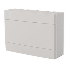 Quadro de Distribuição em ABS de Sobrepor com Barramento para 12 Disjuntores DIN ou 8 Disjuntores Nema Vision Branco Opaco ELETROMAR / REF. VR12PD