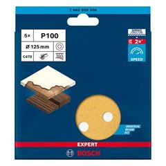 Disco de Lixa para Lixadeiras Excêntricas com 8 Furos C470 GR100 125mm Expert BOSCH / REF. 2608900806-000