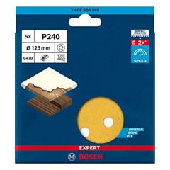 Disco de Lixa para Lixadeiras Excêntricas com 8 Furos C470 GR240 125mm Expert BOSCH / REF. 2608900809-000