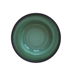 Prato de Porcelana 23cm Fundo Rústico Verde Decorado TRAMONTINA / REF. 96980/005
