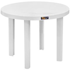 Mesa Plástica 90cm Redonda Marcineiro Branco SOLPLAST / REF. 7898956873822