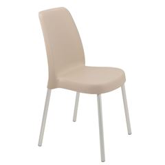 Cadeira em Polipropileno Vanda Areia com Pernas em Alumínio TRAMONTINA / REF. 92053120