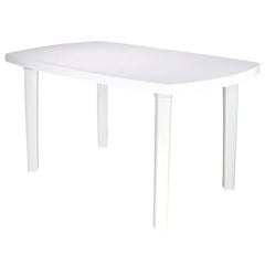 Mesa Retangular Em Polipropileno 84x136cm Montável Camboriú Branca TRAMONTINA / REF. 92302910