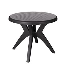 Mesa em Polipropileno 90cm Redonda Deluxe Preto FORTE PLÁSTICO / REF. 7894855222884