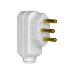 Plug Macho em Polipropileno 2P+T 20A 250V Branco PIAL / REF. 615933