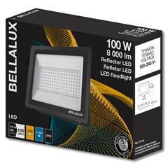 Refletor em Alumínio LED 100W Bivolt 865 6500K Preto BELLALUX / Ref. 7022286