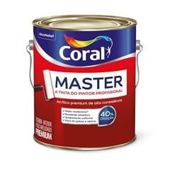 Tinta Acrílica Fosca Master 3,6L Branco Gelo CORAL / REF. 5902220