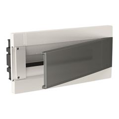 Quadro de Distribuição em ABS de Embutir com Barramento para 18 Disjuntores DIN ou 12 Disjuntores Nema Vision Transparente Fumê ELETROMAR / REF. VD18TD