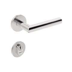 Fechadura WC Alavanca Roseta IX410 Redonda Inox Escovado STAM / REF. 44465