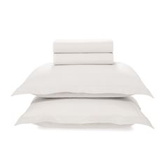 Jogo de Cama King Algodão 4 Peças Tom Branco KARSTEN / REF. 3983324