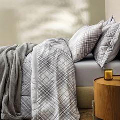 Jogo de Cama Casal Algodão 4 Peças Pierre Cinza  KARSTEN / REF. 3436643