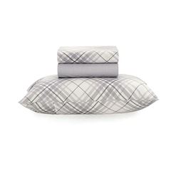 Jogo de Cama Solteiro Algodão 3 Peças Pierre Cinza  KARSTEN / REF. 3436139