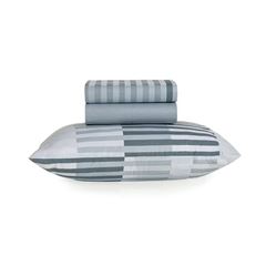 Jogo de Cama Solteiro Algodão 3 Peças Julian Azul  KARSTEN / REF. 3402039