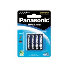 Pilha AAA Ultra Hyper Cartela com 4 Unidades PANASONIC / REF. UM-R03UAL/4B400