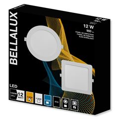 Painel em Abs Led 12w Bivolt Embutir Quadrado 3000K BELLALUX / REF. 7022765