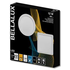 Painel em Abs Led 12w Bivolt Sobrepor Quadrado 3000K BELLALUX / REF. 7020866
