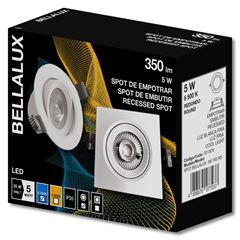 Spot em Abs Led 5w Bivolt Embutir Redondo 6500K Branco BELLALUX / REF. 7017876