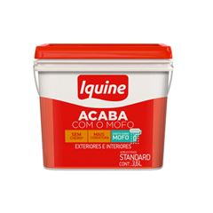 Tinta Acrílica Fosca Acaba com o Mofo 3,6L Retangular Branco Neve IQUINE / REF. 233300221