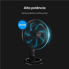Ventilador 40cm de Mesa 220v com 7 Pás Breeze Air Preto ELGIN / REF. 42VEN4002000
