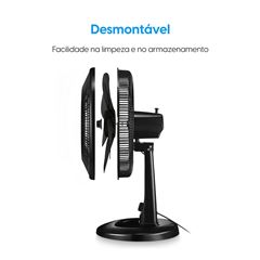 Ventilador 40cm de Mesa 220v com 7 Pás Breeze Air Preto ELGIN / REF. 42VEN4002000