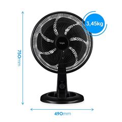 Ventilador 40cm de Mesa 220v com 7 Pás Breeze Air Preto ELGIN / REF. 42VEN4002000