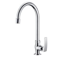 Torneira para Lavatório em Aço de Mesa com Bica Alta 1/4V Pacific Cromado DIMAR / REF. DMR72082