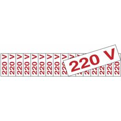 Placa em Poliestireno 05x25cm Voltagem 220v SINALIZE / REF. 200AZ
