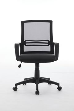 Cadeira para Escritório com Base Giratória Pesaro Preta DESIGN DECOR / REF. DDC02375
