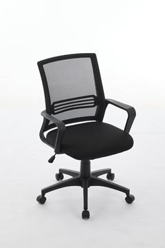 Cadeira para Escritório com Base Giratória Pesaro Preta DESIGN DECOR / REF. DDC02375