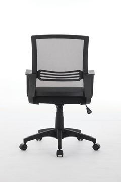 Cadeira para Escritório com Base Giratória Pesaro Preta DESIGN DECOR / REF. DDC02375