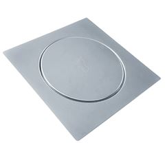 Ralo em Inox 15x15cm Click Redondo Cromado QUALIZ / REF. QL-RC15.