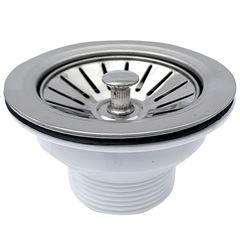 Válvula para Lavatório de Inox 31/2 polegadas Cromado QUALIZ / REF. QL-VA3