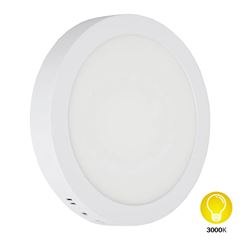 Painel Led em Alumínio 24W de Sobrepor Bivolt Redondo 3000k Branco DILUX / REF. DI03853