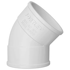 Joelho 45° Esgoto SN em PVC 200mm Branco FORTLEV / REF. 11122001