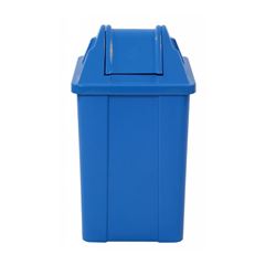 Lixeira em Polipropileno 60 Litros Basculante Quadrada Azul JSN / Ref. Q60AS4