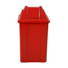 Lixeira em Polipropileno 60 Litros Basculante Quadrada Vermelho JSN / Ref. Q60VS4
