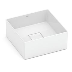 Cuba de Apoio Quadrada 30cm Terra T3 Branca ROCA / REF. A32722N000