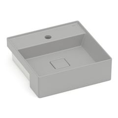 Cuba Semi Encaixe Quadrada 40cm Terra T11 Branca ROCA / REF. A32722P000