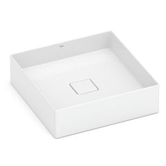 Cuba de Apoio Quadrada 40cm Terra T5 Branca ROCA / REF. A32787Y000