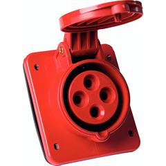 Tomada de Embutir Industrial 3P+T 16A 380-415V 6H IP44 TRAMONTINA / REF. 56255233
