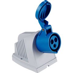 Tomada de Sobrepor Industrial 2P+T 16A 220-250V 6H IP44 TRAMONTINA / REF. 56255330