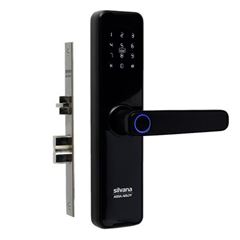 Fechadura Digital de Embutir SDD 300 Preto Fosco SILVANA / REF. 90387