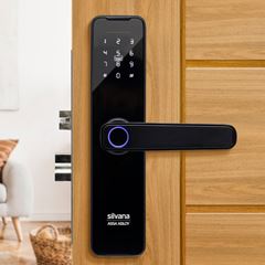 Fechadura Digital de Embutir SDD 300 Preto Fosco SILVANA / REF. 90387