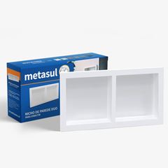 Nicho ABS Embutir 30x60cm Duo Branco METASUL / REF. 15301012