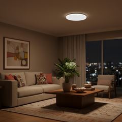 Plafon de Ferro Led 20W Bivolt com 3 Temperaturas Verona Redondo Sobrepor Branco HEVVY / REF. AH-1084/26Y BC